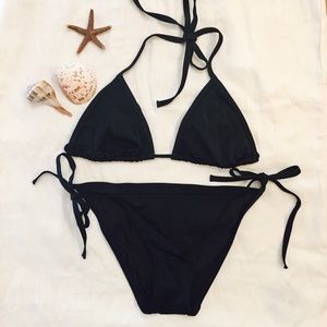 VICTORIA'S SECRET BLACK STRING BIKINI